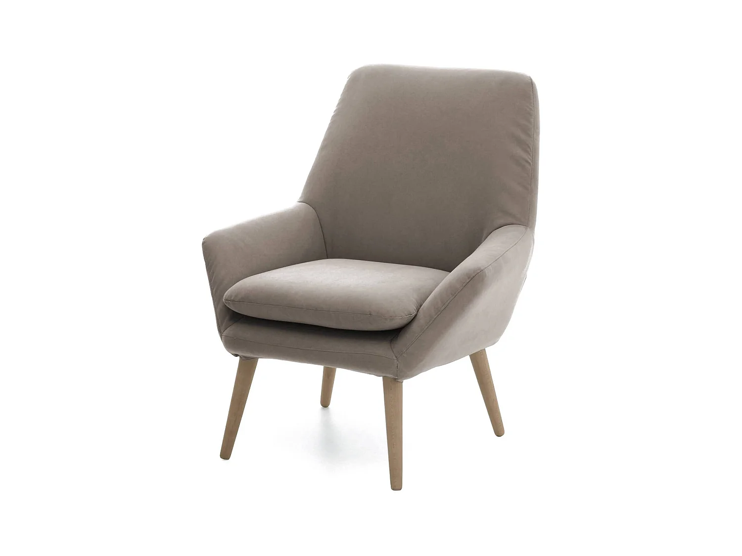 Fauteuil Dabdall, fauteuil lounge design, 100% Made in Italy, fauteuil relaxant en tissu rembourré, 80x70h95 cm, gris tourterelle