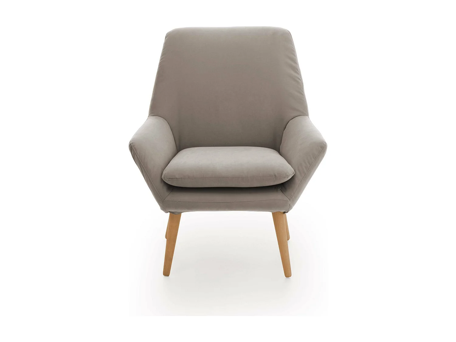 Sillón Dabdall, Sillón de diseño para la sala de estar., 100% Made in Italy, Sillón relax en tela tapizada, 80x70h95cm, Tórtola