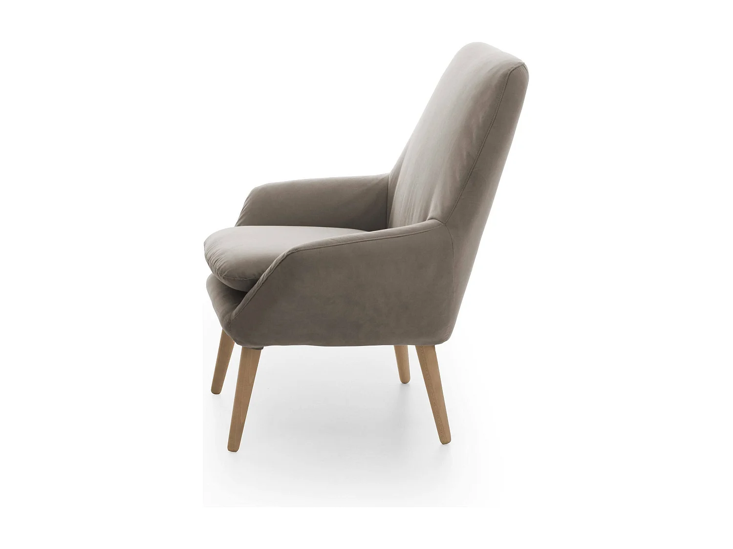 Sillón Dabdall, Sillón de diseño para la sala de estar., 100% Made in Italy, Sillón relax en tela tapizada, 80x70h95cm, Tórtola