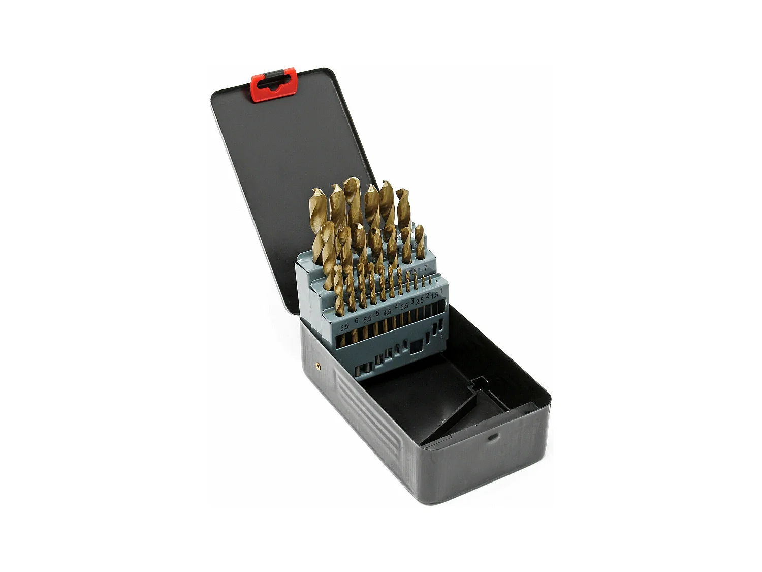 Juego de 25 brocas helicoidales de 1-13 mm de diámetro, 135°, juego de brocas para metal, broca de taller 16_0002709