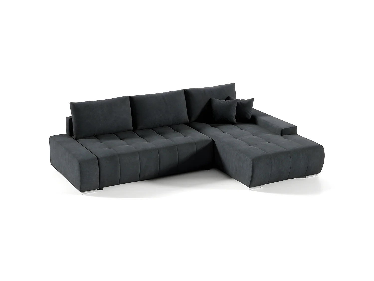 Canapé d'angle convertible MELUTI noir