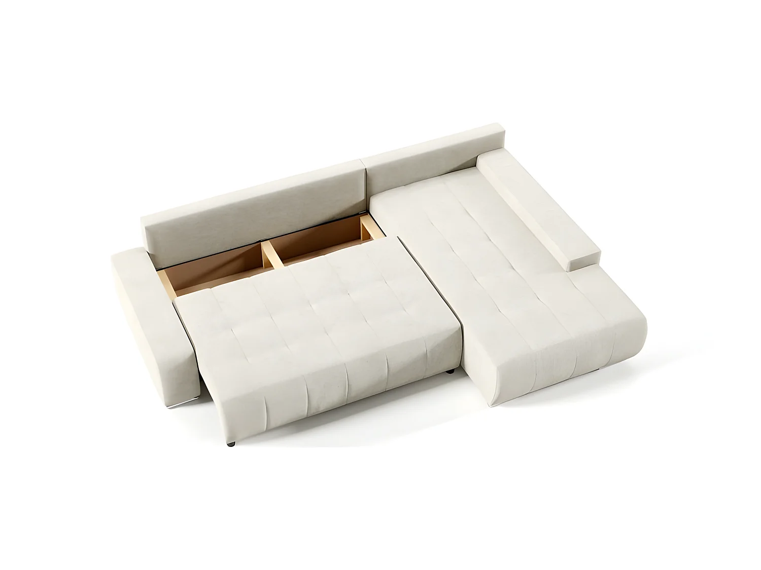 Canapé d'angle convertible MELUTI beige