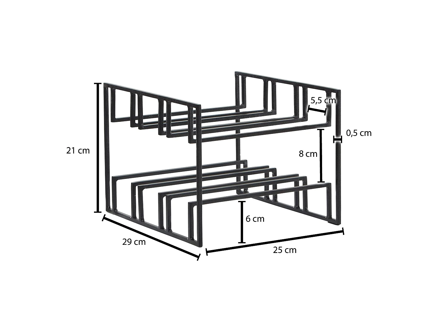 Weinflaschenhalter  Weinregal Tisch 29x21x25 cm Metall Schwarz Weinhalter