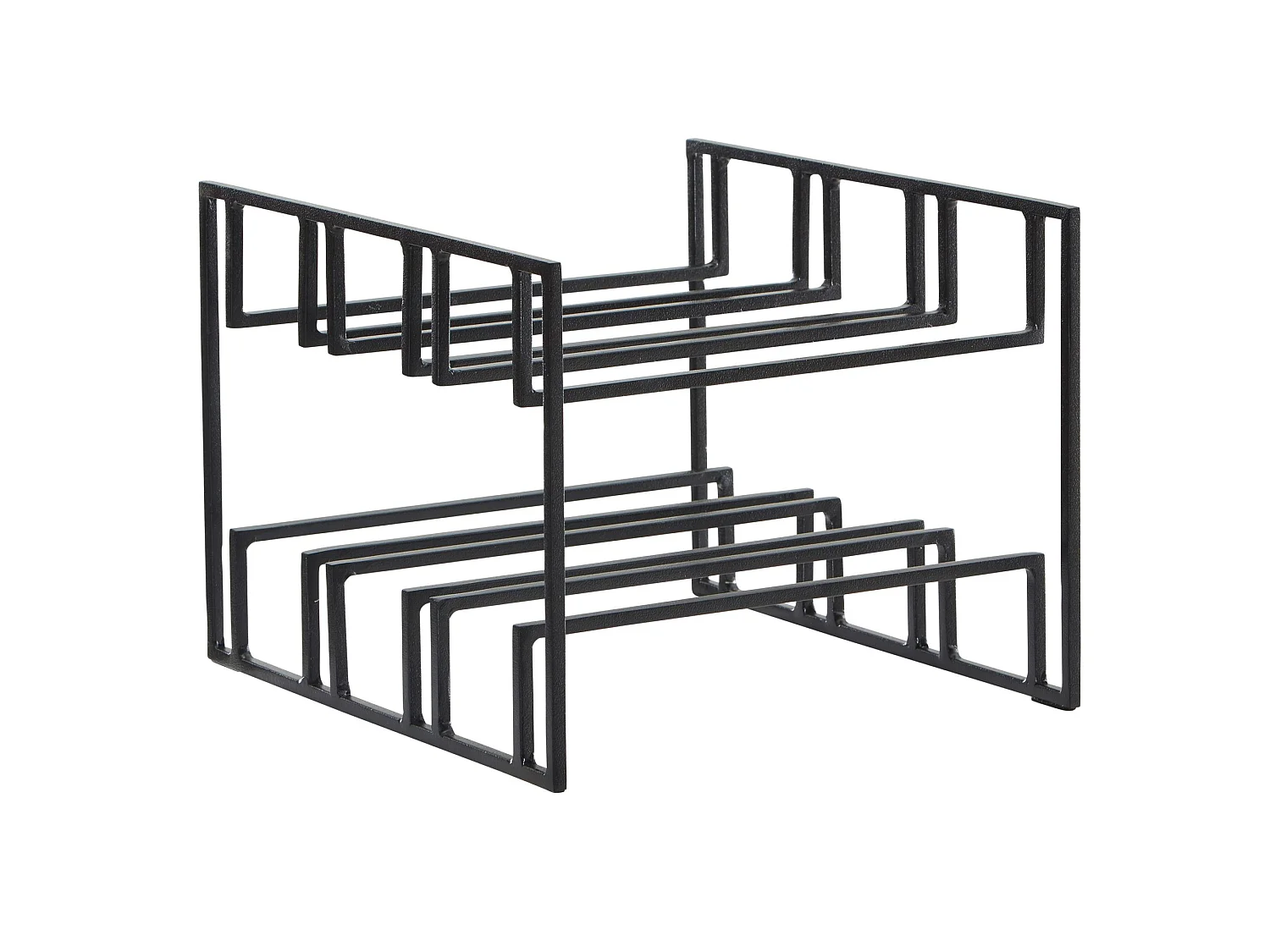 Weinflaschenhalter  Weinregal Tisch 29x21x25 cm Metall Schwarz Weinhalter