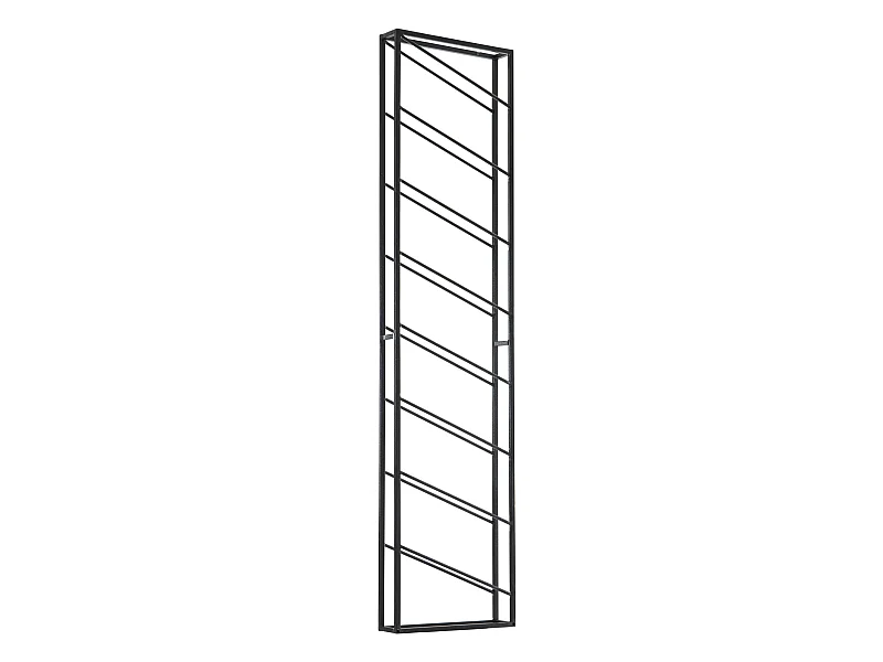 Portabottiglie da Parete in Metallo 36x150x8cm Mensola Porta Vino Grande