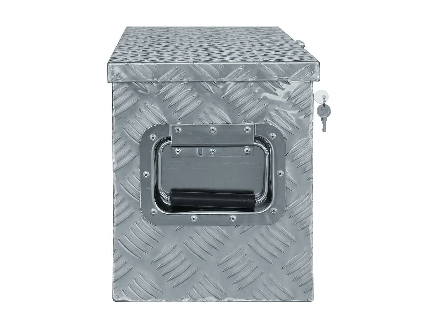 Boîte en aluminium argenté aluminium argenté 80 x 30 x 35 cm 02_0003208