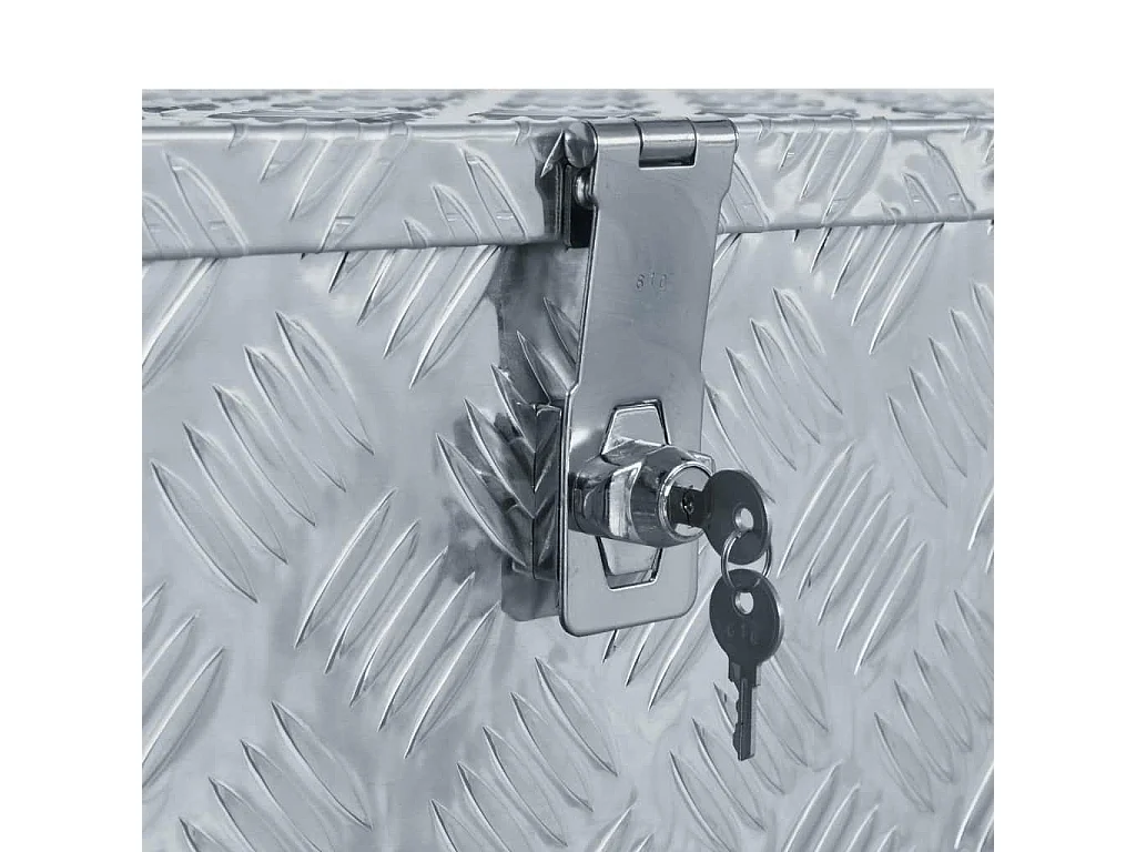 Boîte en aluminium argenté aluminium argenté 80 x 30 x 35 cm 02_0003208