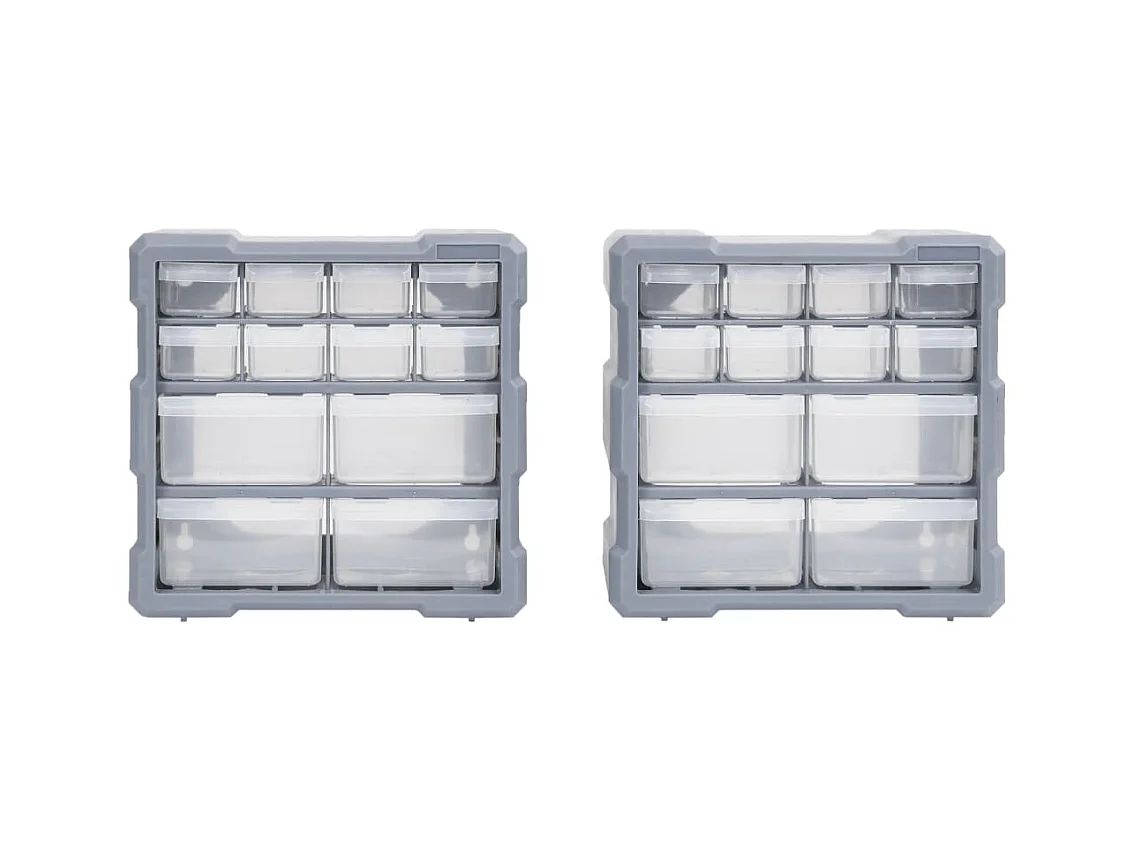 Organizadores multicajones con 12 cajones 2 piezas 26,5 cm 02_0003266