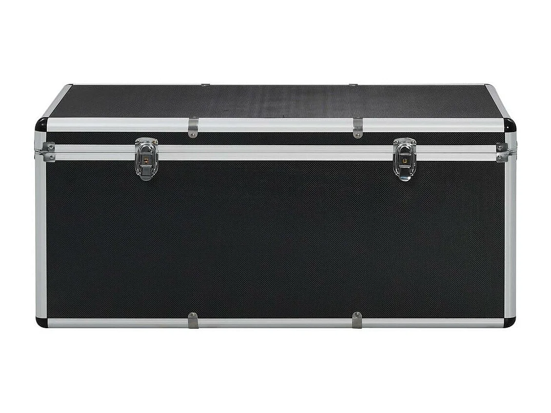 Caixas de armazenamento 3 peças alumínio preto 02_0003233