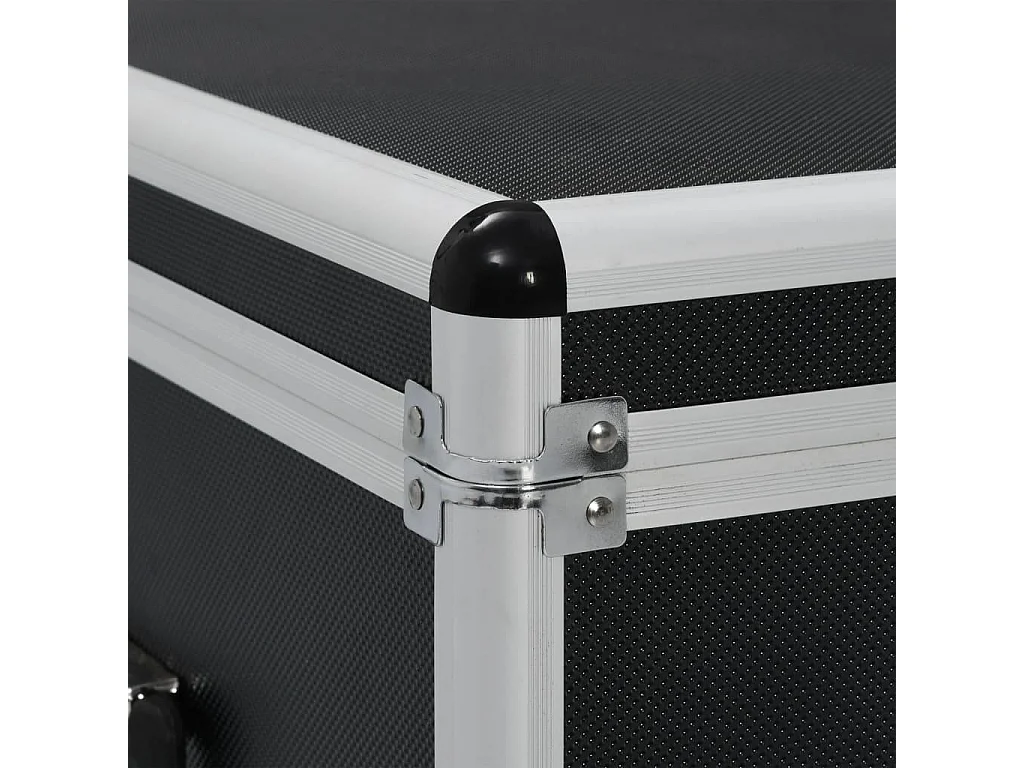 Caixas de armazenamento 3 peças alumínio preto 02_0003233