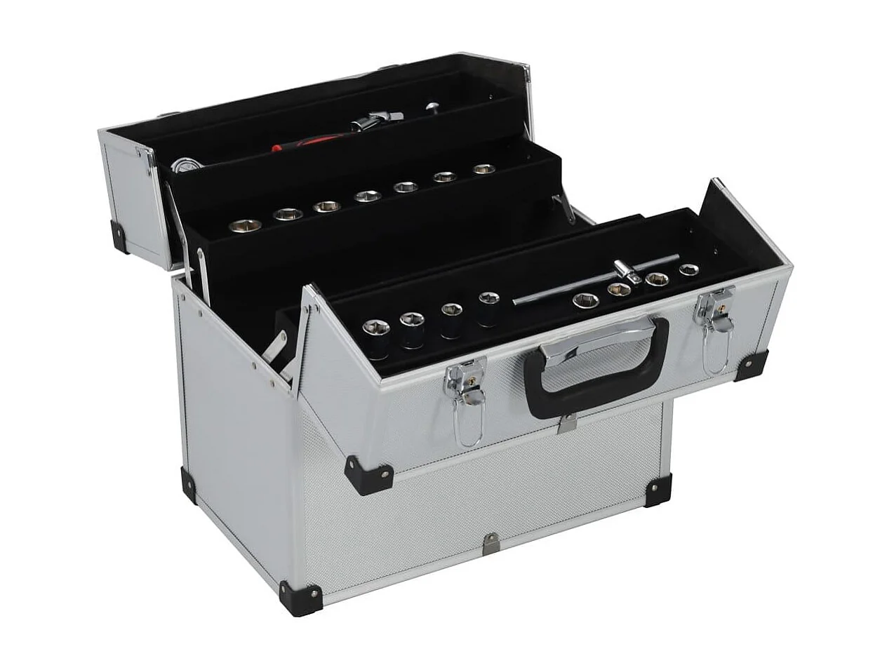 Boîte à outils valise argenté 38 x 22.5 x 34 cm 02_0003215