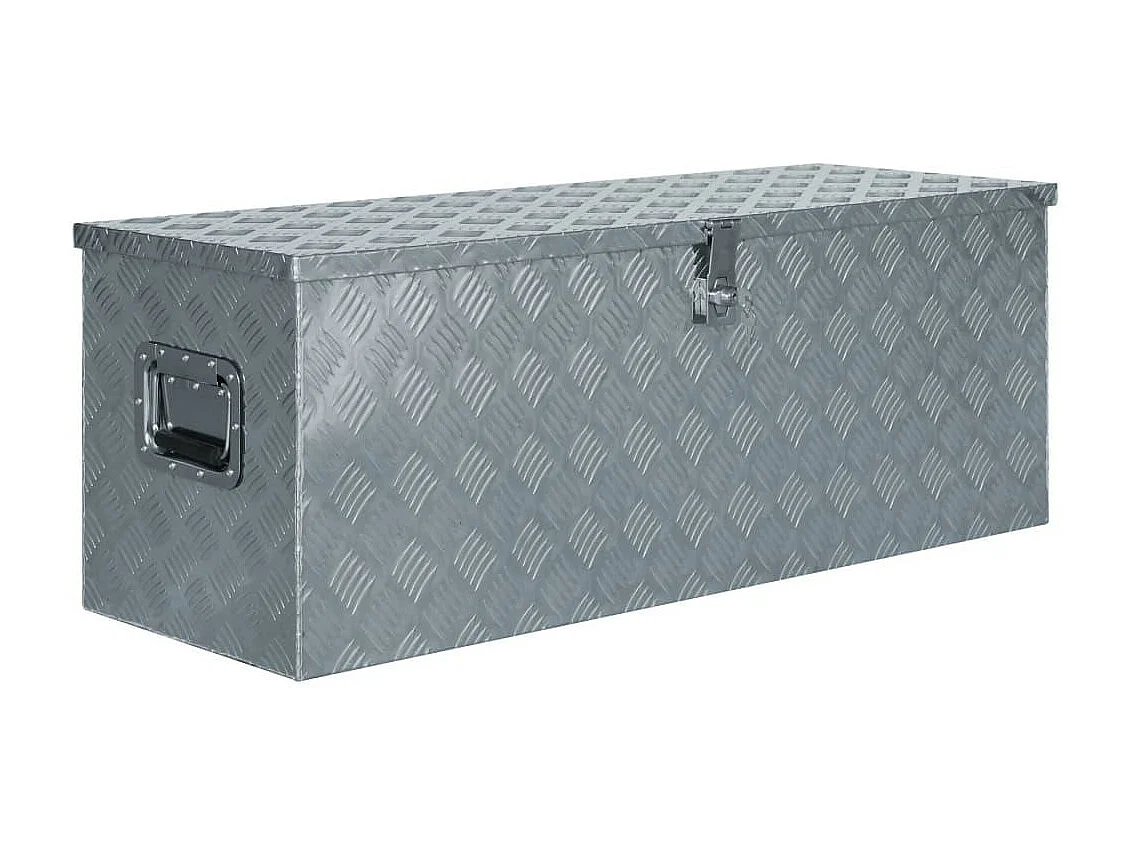 Caja de aluminio 110,5 x 38,5 x 40 cm plata 02_0003197