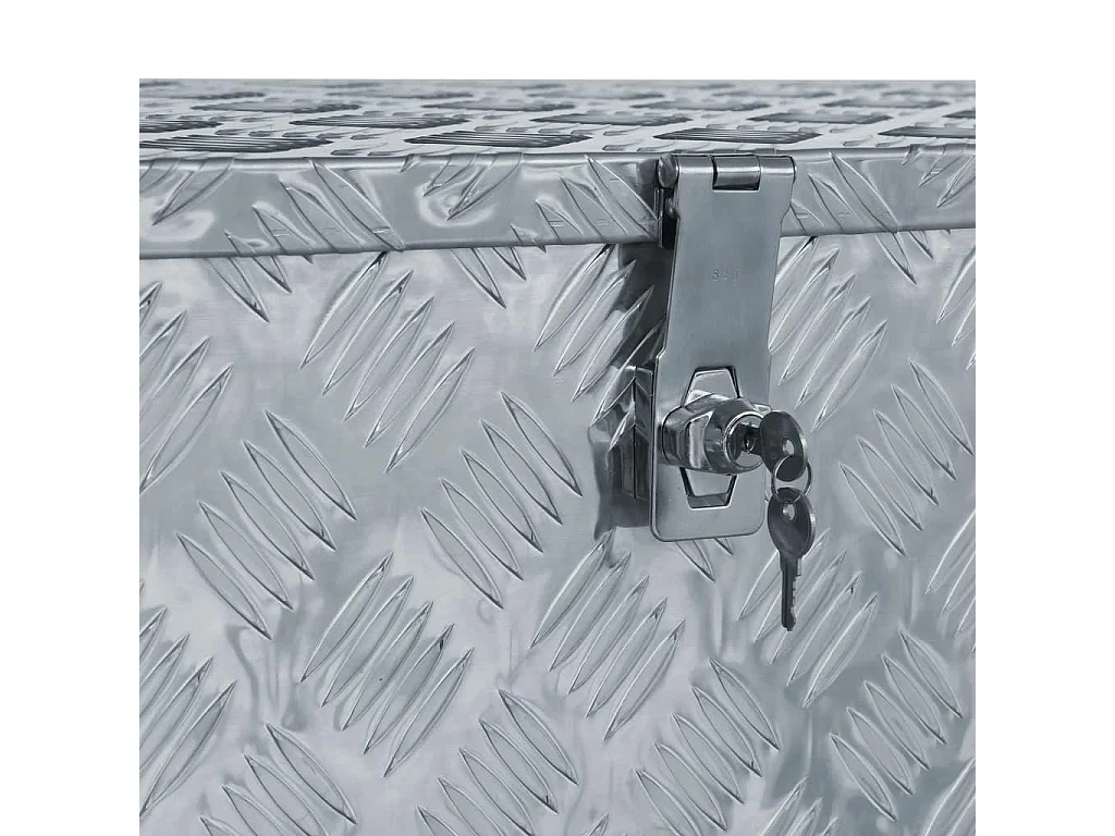 Caja de aluminio 110,5 x 38,5 x 40 cm plata 02_0003197