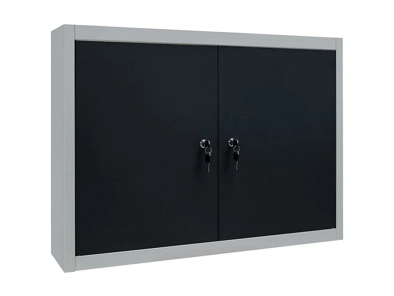 Armoire à outils murale métal grise 80 x 19 x 60 cm 02_0003808