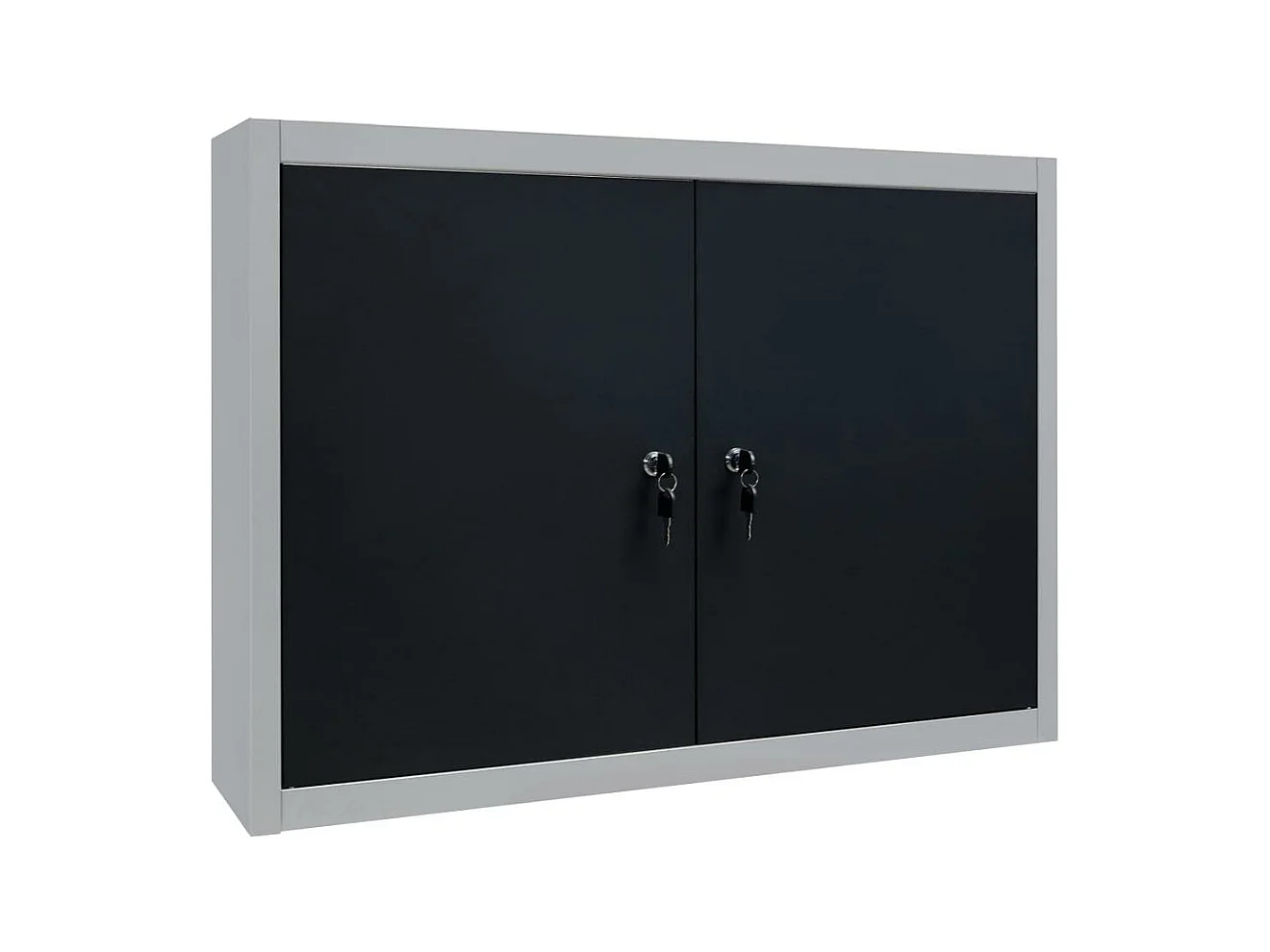 Armoire à outils murale métal grise 80 x 19 x 60 cm 02_0003808