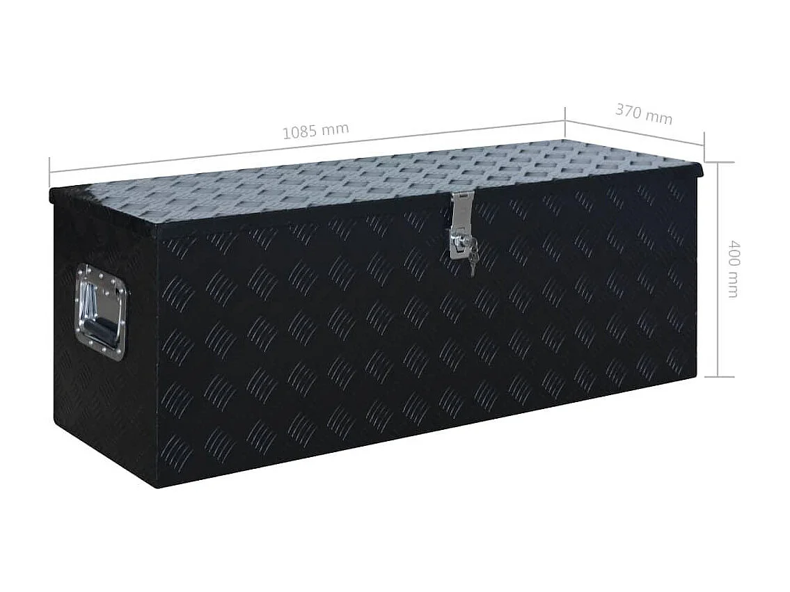 Caja de aluminio 108,5 x 37 x 40 cm negro 02_0003196