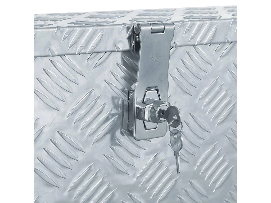 Boîte en aluminium 76,5 aluminium argenté 76.5 x 26.5 x 33 cm 02_0003207