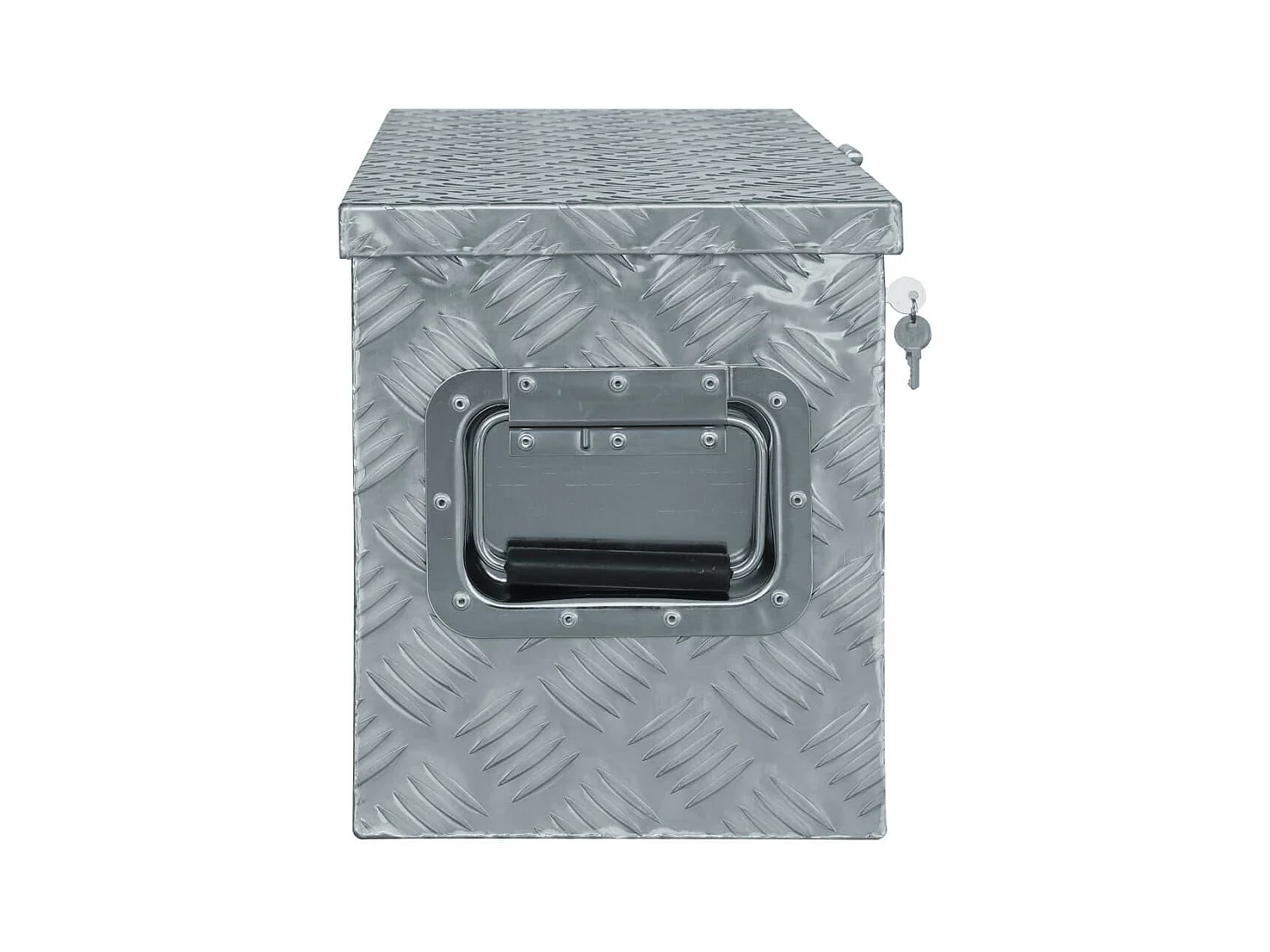 Scatola in alluminio 76,5 x 26,5 x 33 cm argento 02_0003207