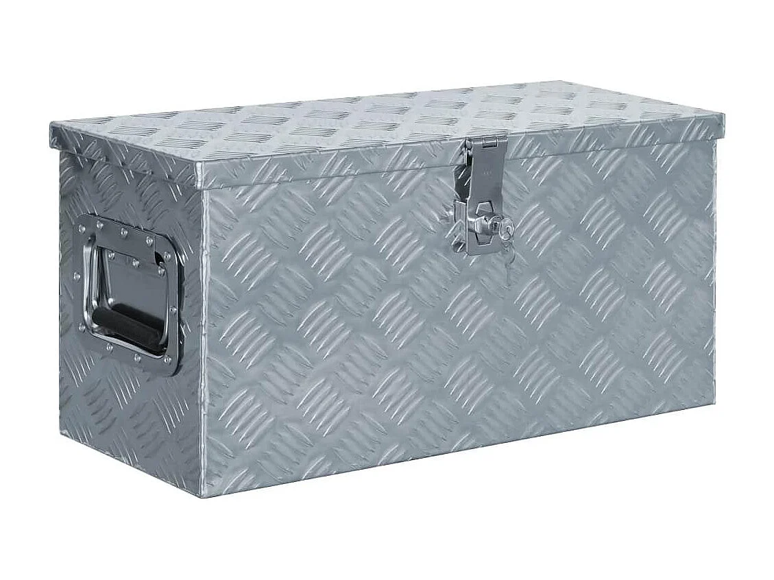 Boîte en aluminium haute aluminium argenté 61.5 x 26.5 x 30 cm 02_0003200