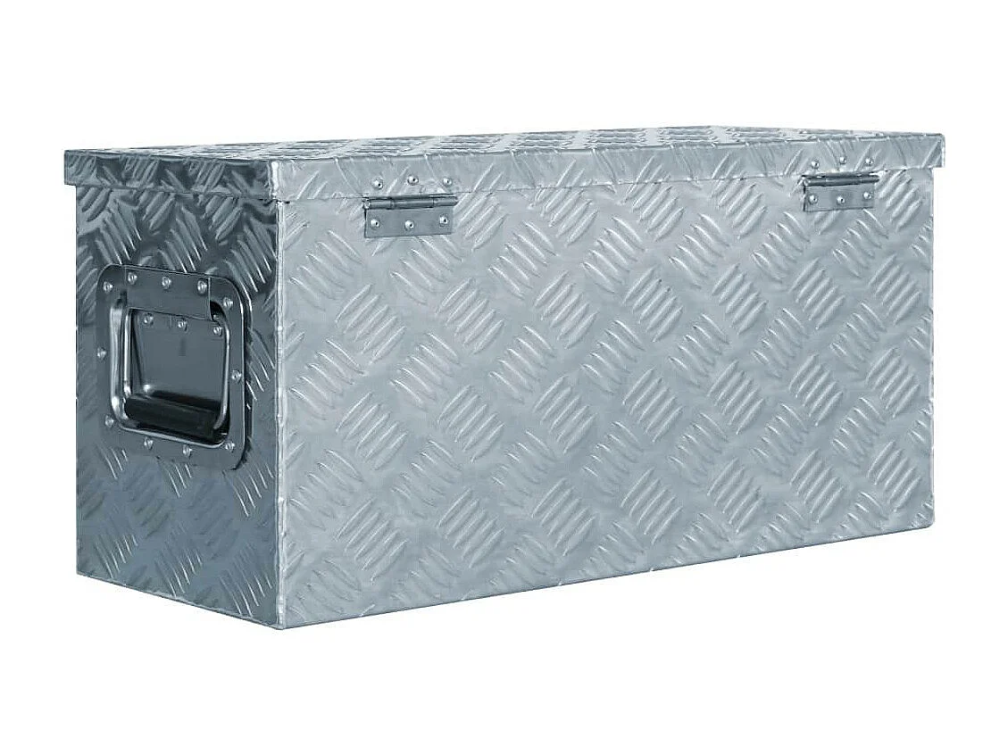 Boîte en aluminium haute aluminium argenté 61.5 x 26.5 x 30 cm 02_0003200