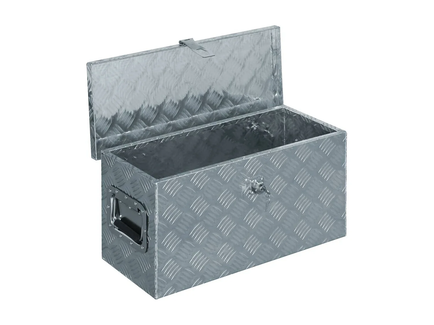 Boîte en aluminium haute aluminium argenté 61.5 x 26.5 x 30 cm 02_0003200