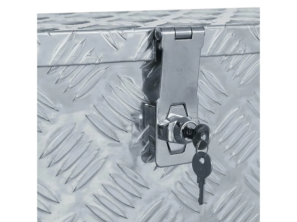 Boîte en aluminium haute aluminium argenté 61.5 x 26.5 x 30 cm 02_0003200