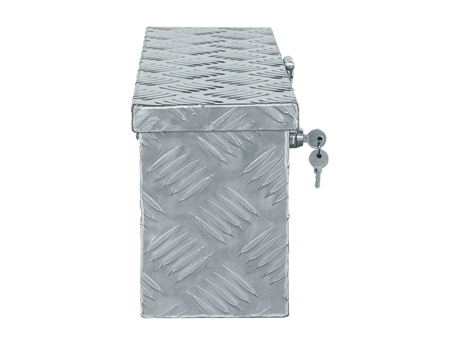 Caja de herramientas de taller con carro de herramientas de aluminio plateado 02_0003198