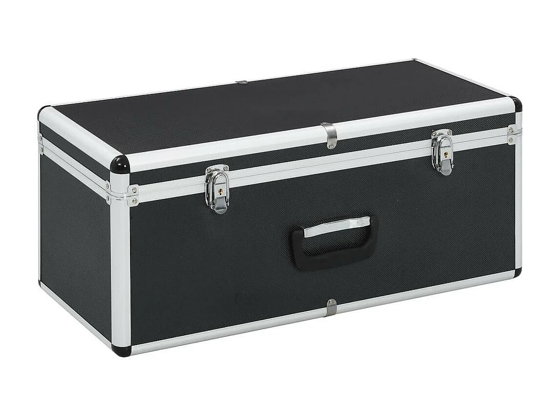 Scatole portaoggetti 2 pezzi alluminio nero 02_0003231