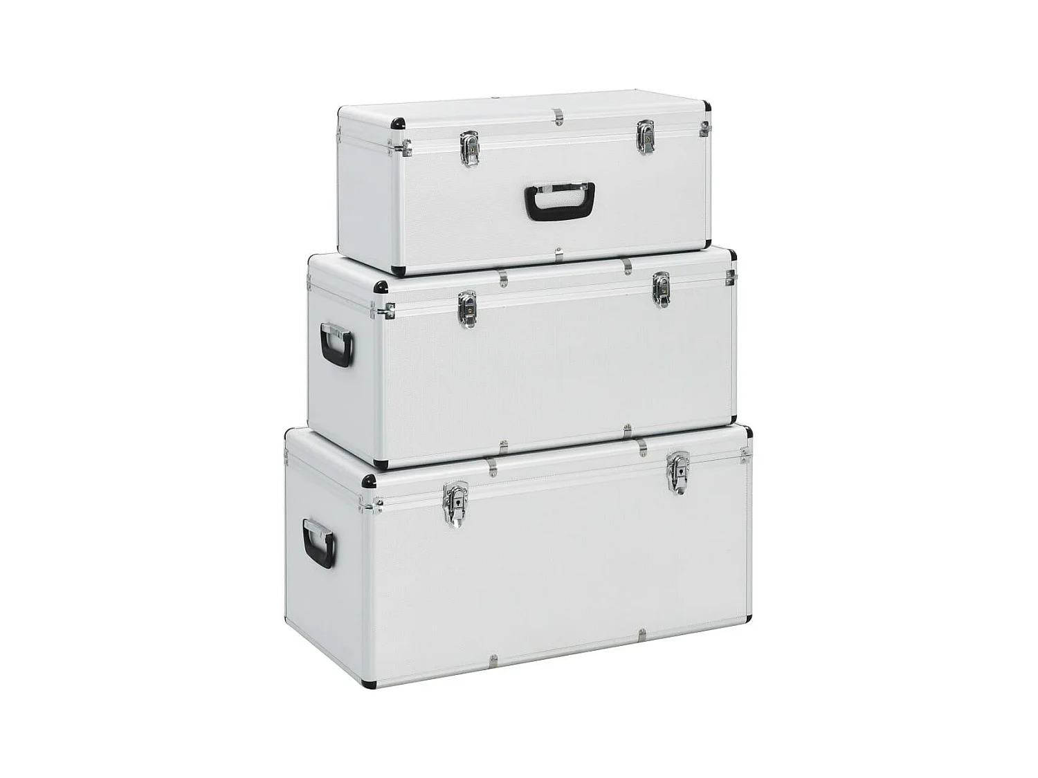 Scatole portaoggetti 3 pezzi argento Alluminio 02_0003232