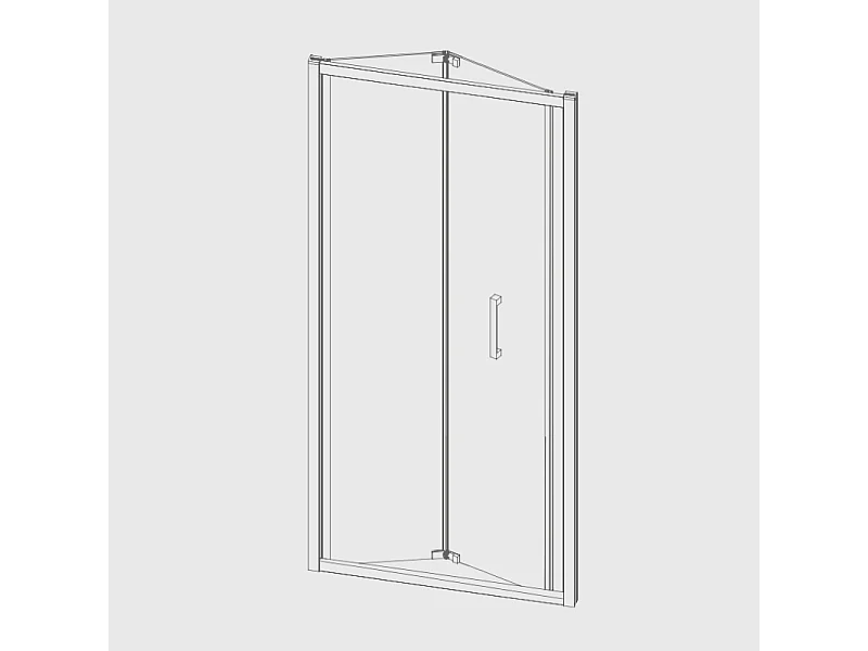 Porte de douche pliante PRISMA noir mat 85 cm Sans paroi latérale
