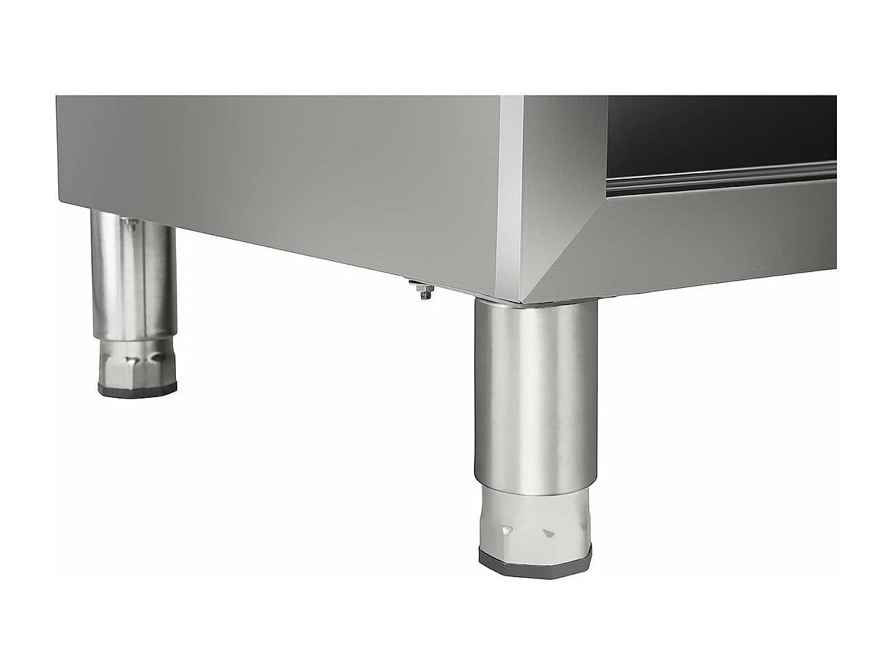 Móvel baixo de cozinha 200x60 cm com rebordo em aço inox 14_0002489