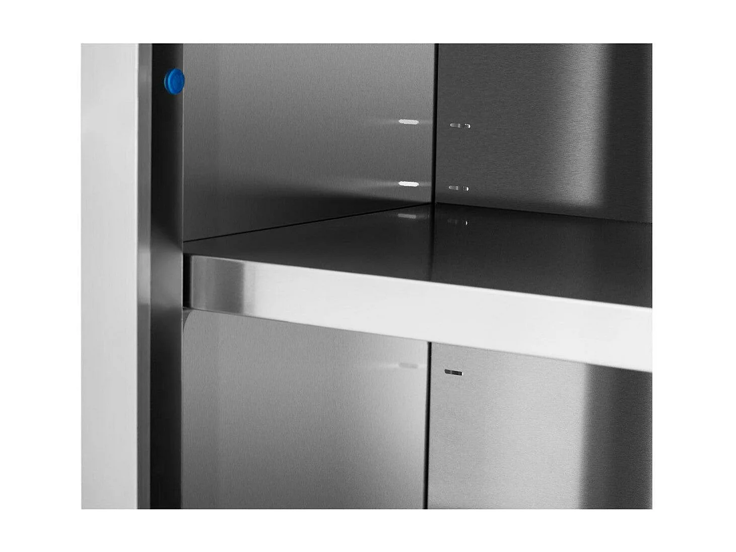 Armário de parede alto em aço inoxidável para armário de armazenamento profissional de cozinha - 120 x 45 cm 14_0000465