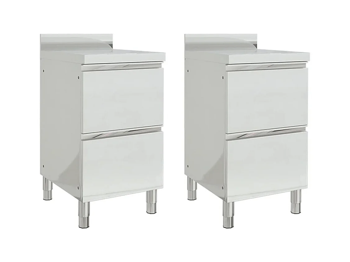 Lot de 2 Armoires argenté 50 x 60 x 95 cm 02_0000007