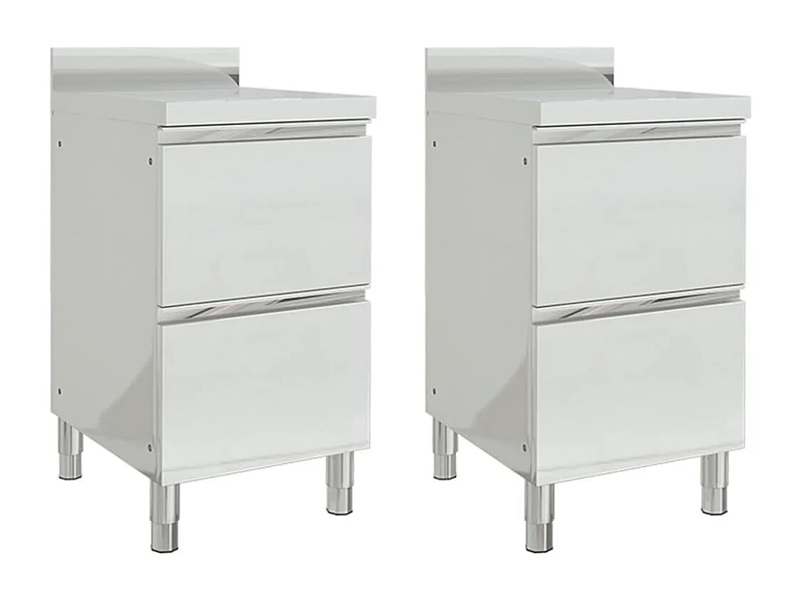 Lot de 2 Armoires argenté 50 x 60 x 95 cm 02_0000007