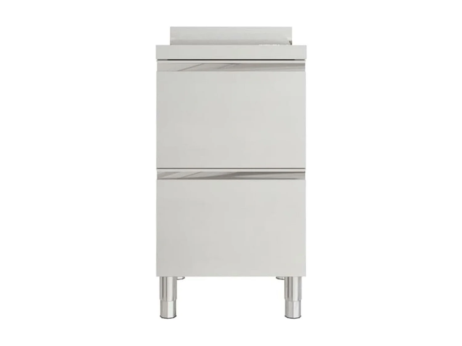 Armário de cozinha comercial 96 cm com 2 gavetas de aço inoxidável 02_0000001
