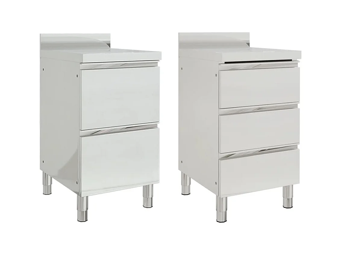 Lot de 2 armoires argenté 50 x 60 x 95 cm 02_0000004