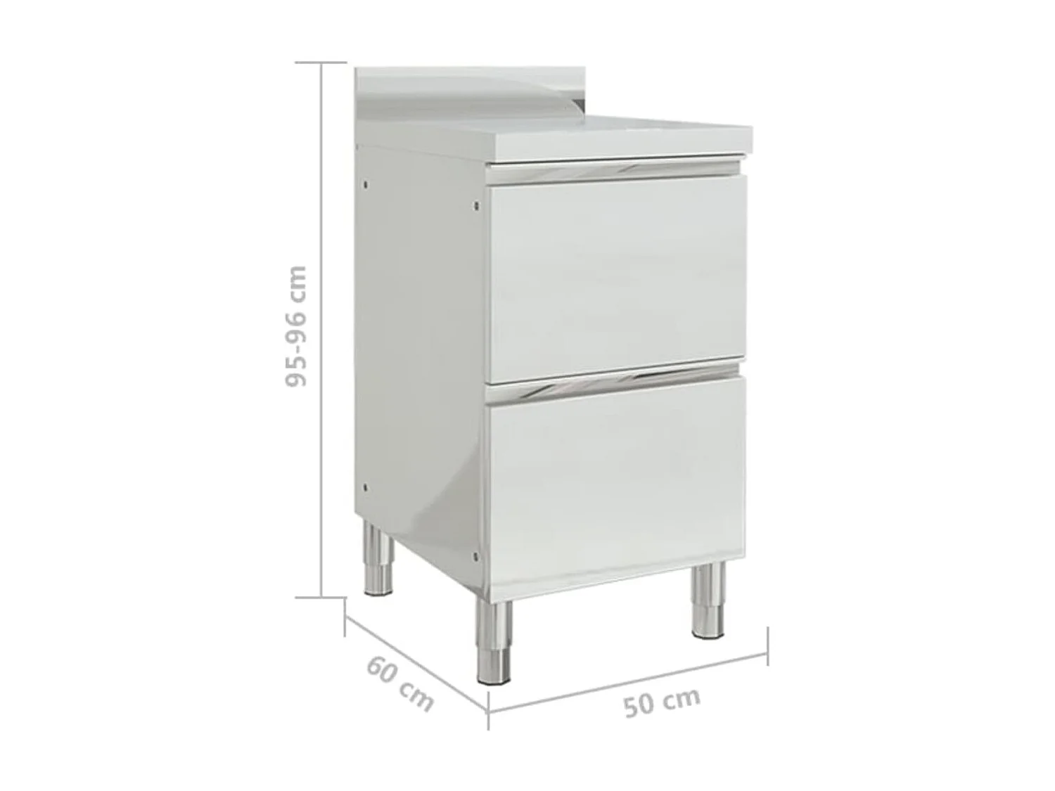 Lot de 2 armoires argenté 50 x 60 x 95 cm 02_0000004