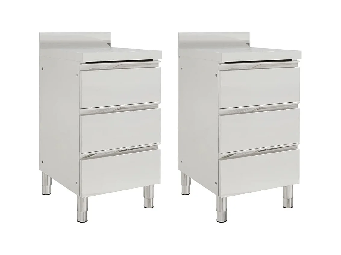 Lot de 2 armoires argenté 50 x 60 x 95 cm 02_0000008