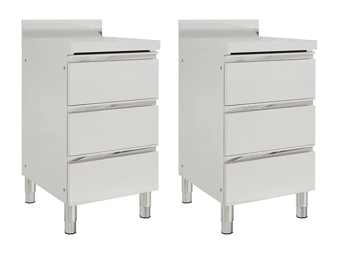 Lot de 2 armoires argenté 50 x 60 x 95 cm 02_0000008