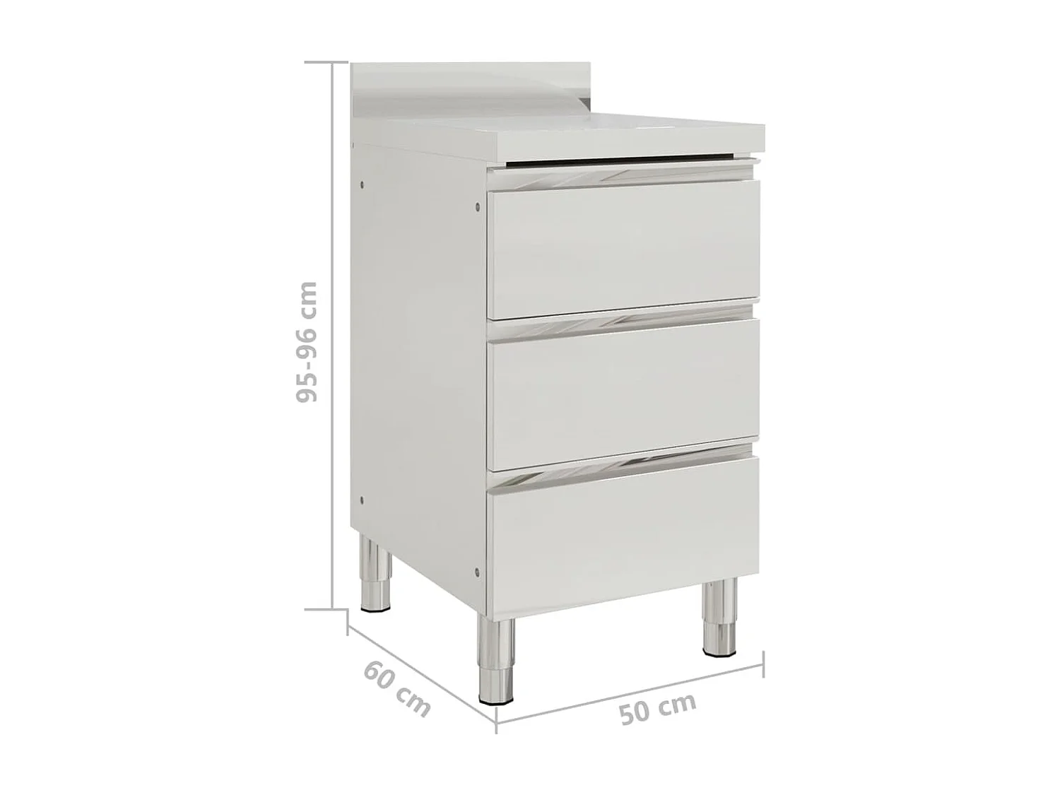 Lot de 2 armoires argenté 50 x 60 x 95 cm 02_0000008