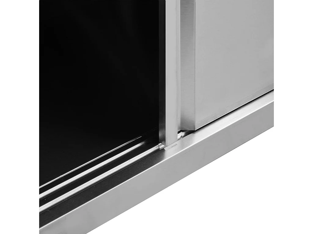 Lot de 2 tables argenté 200 x 50 x 95 cm 02_0000009