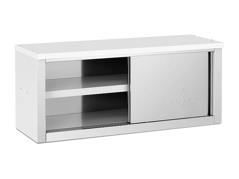 Armoire murale en inox argenté 129 x 49 x 24.5 cm 14_0005007