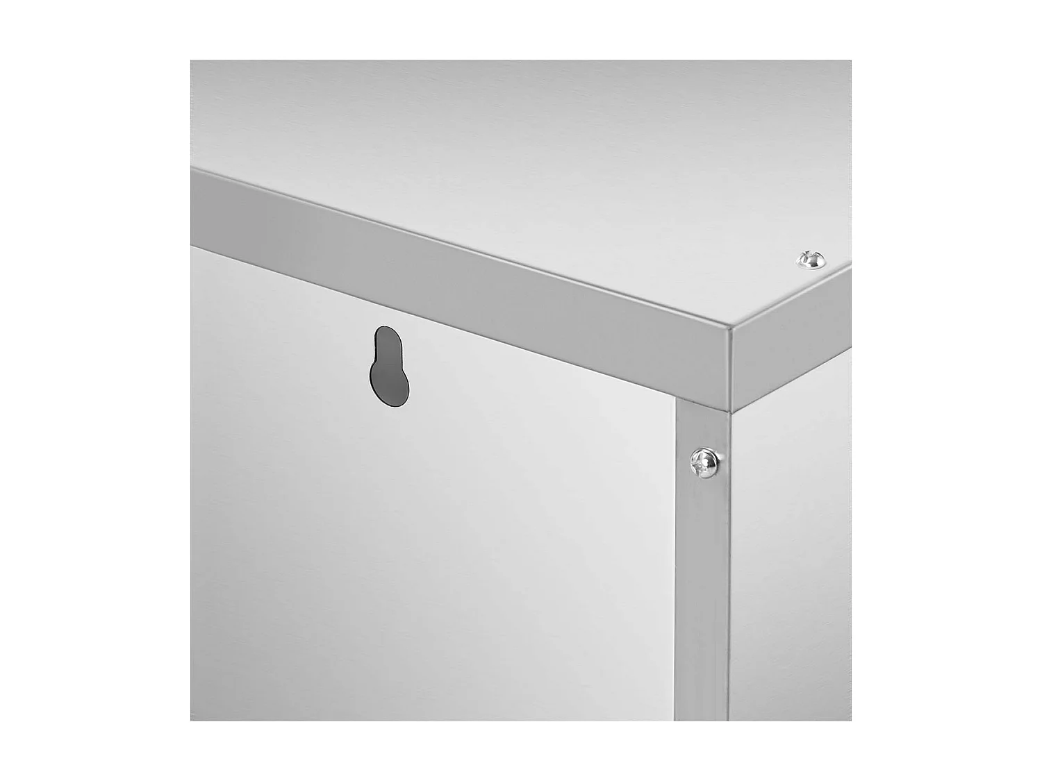 Armoire murale en inox argenté 129 x 49 x 24.5 cm 14_0005007