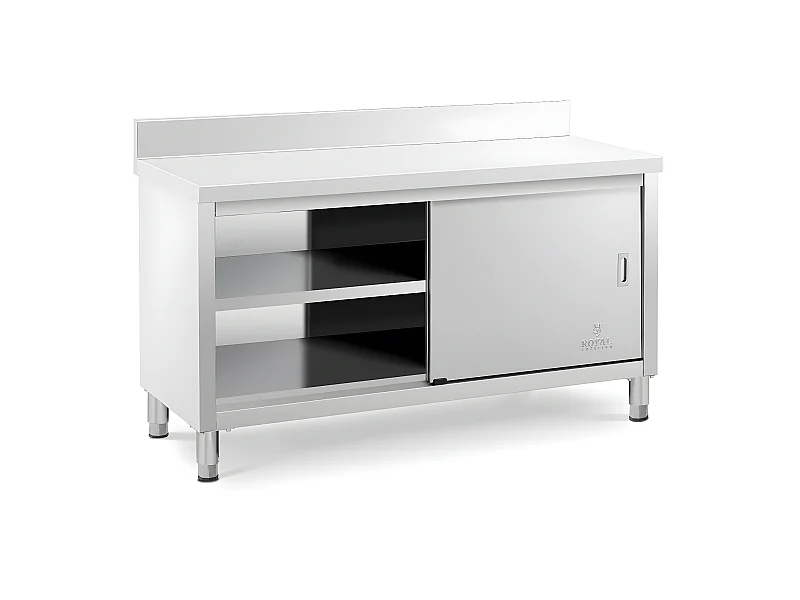 Meuble bas inox 150 argenté 60 x 150 x 97 cm 14_0002480