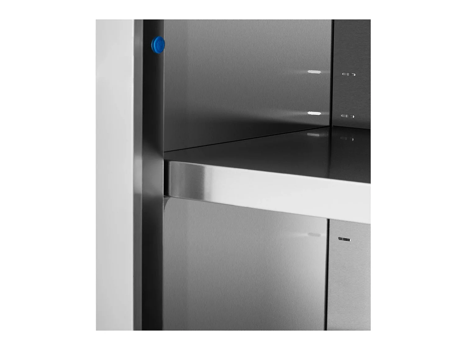 Armoire murale en inox argenté 200 x 45 x 60 cm 14_0005001