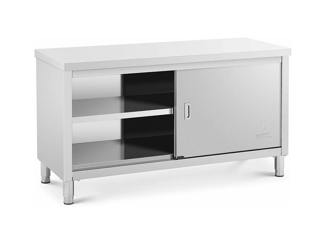 Mueble de cocina profesional con base de acero inoxidable 150 x 60 x 85 cm capacidad de 600 kg 14_0002479