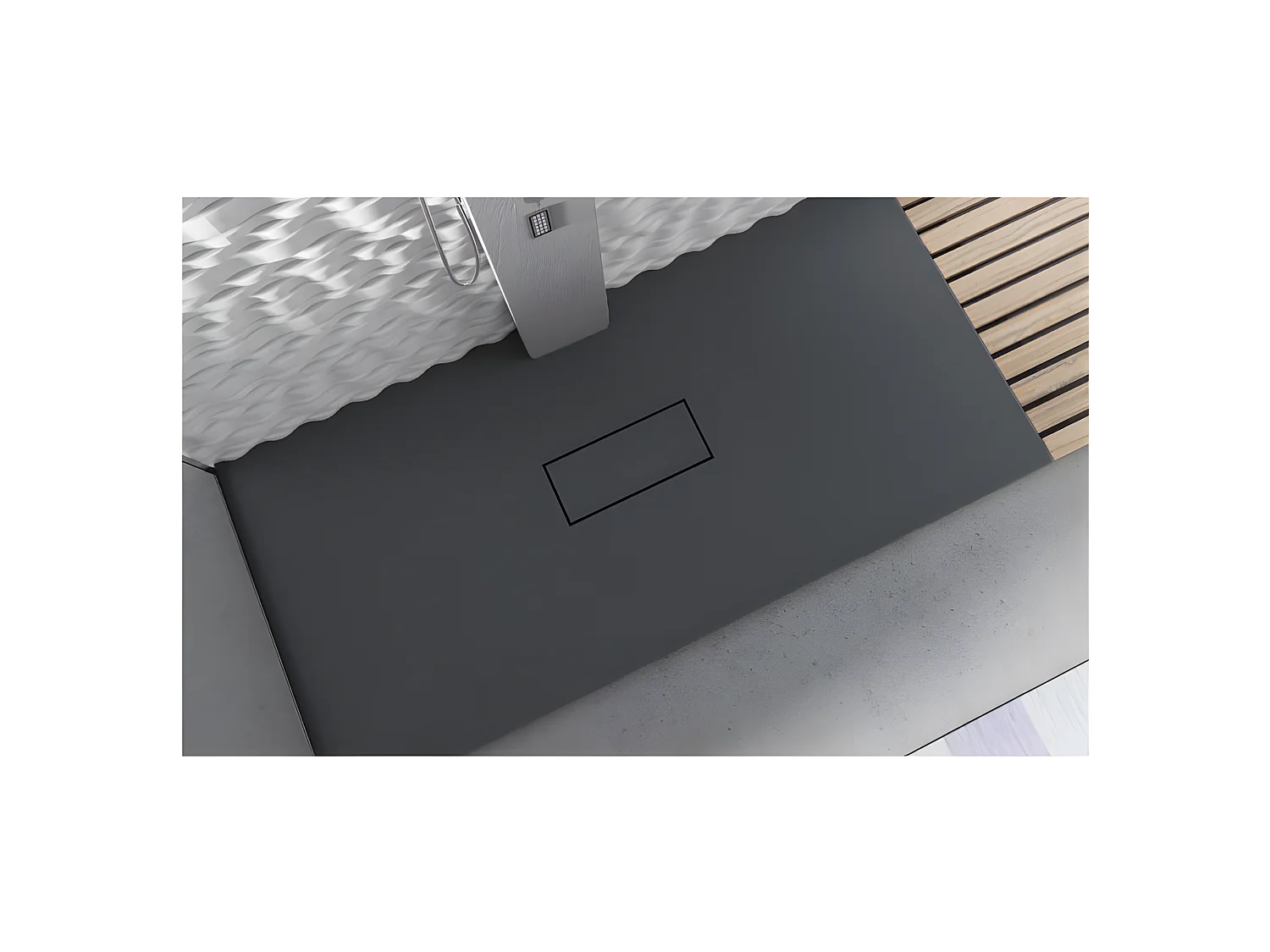 Plato de ducha resina VIC GRAFITO  70x100 cm