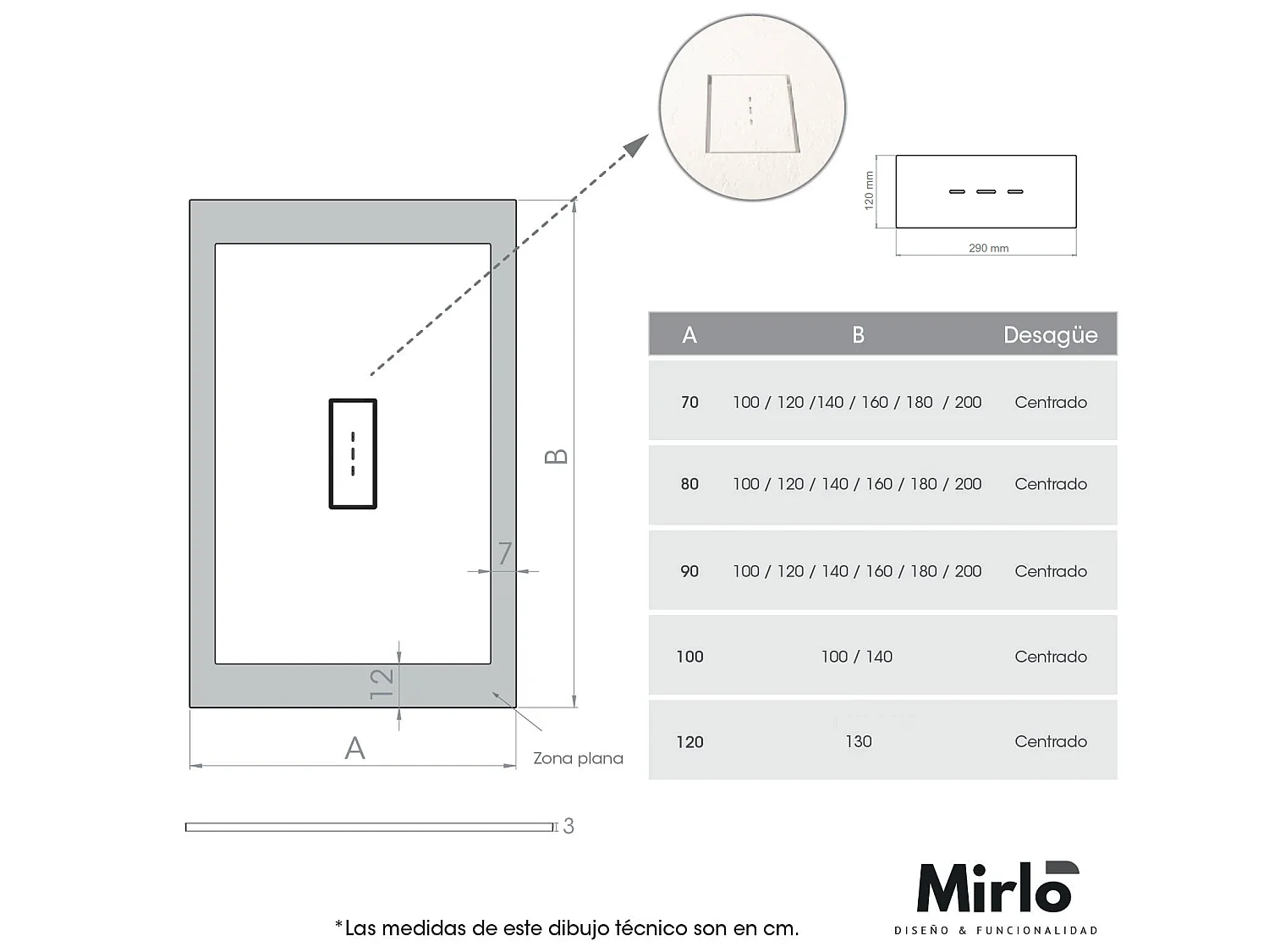 Mineralguss-Duschwanne extra flach VIC ANTHRAZIT 90x160 cm