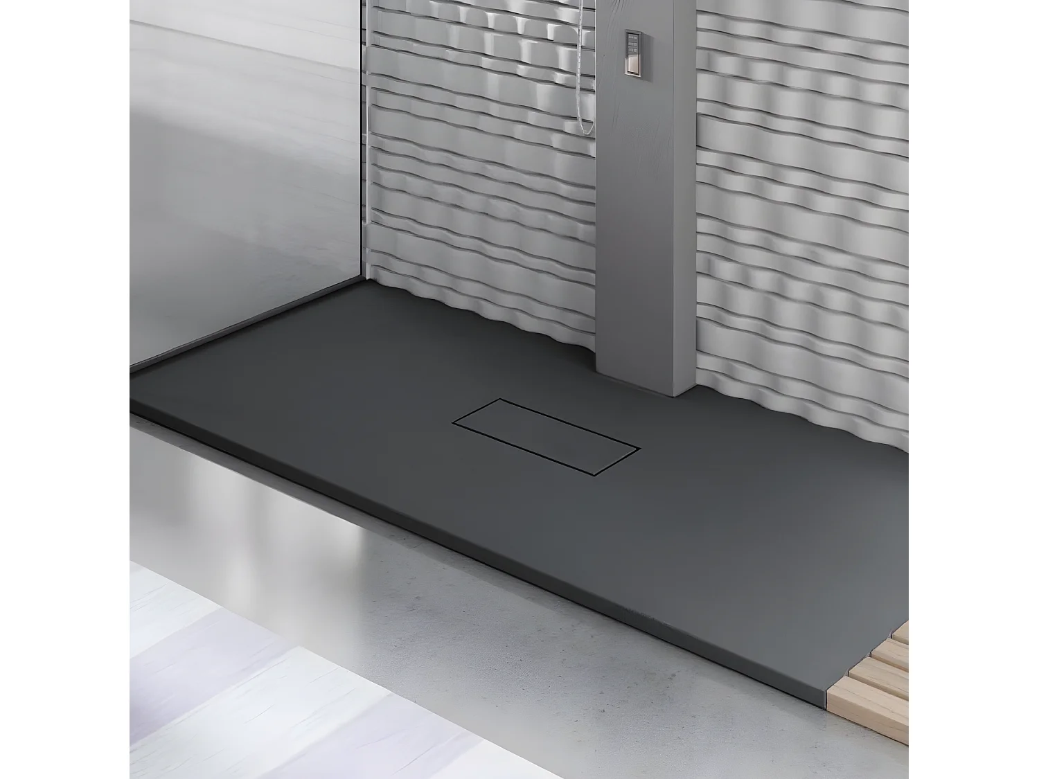Plato de ducha resina VIC GRAFITO  70x160 cm