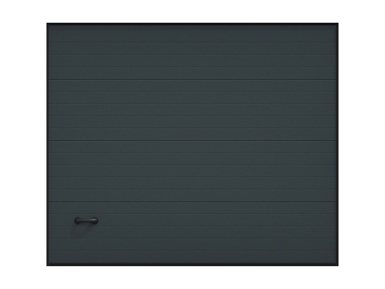 Porte de garage sectionnelle sur mesure rainurée anthracite - METRONIA